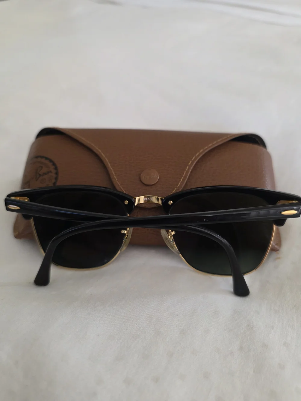 Ray-Ban Black and Gold Clubmaster Sunglasses